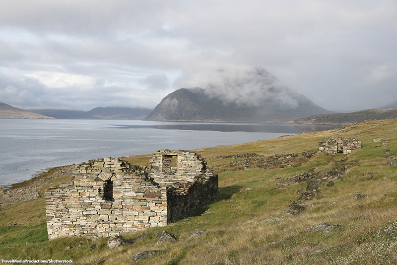 Remains of Viking church in Greenland