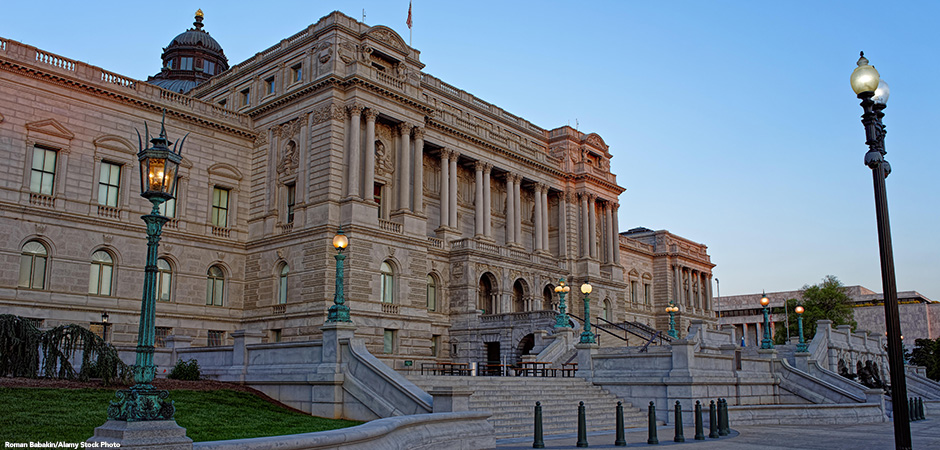 the Library of Congress building in Washington D.C.