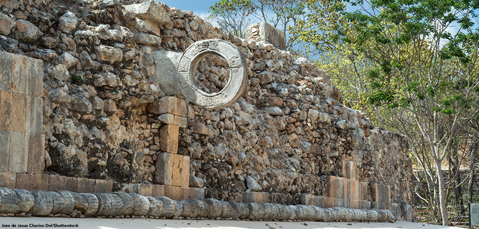 Game of balls Uxmal in Merida Yucatan