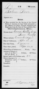 Compiled Service Records of Soldiers Who Served in the American Army During the Revolutionary War