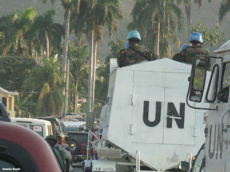 UN Peacekeepers in Haiti after earthquake