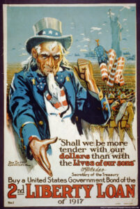 1917 Liberty Loan poster featuring Uncle Sam