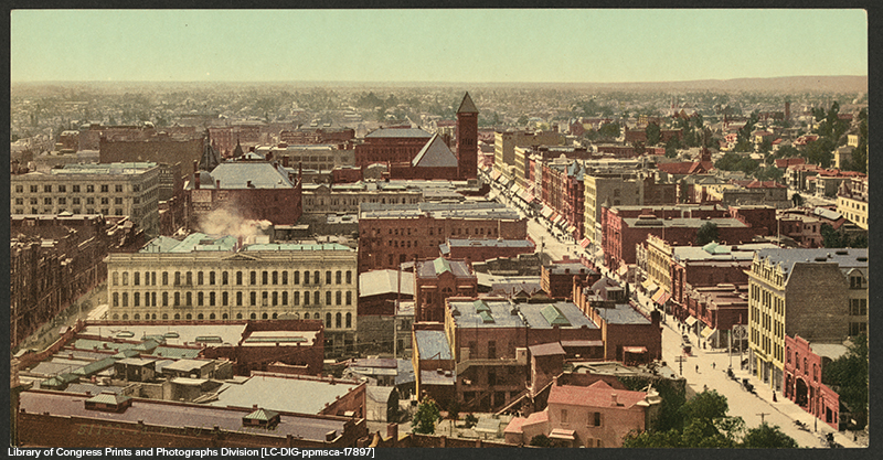 Panorama of Los Angeles [between 1898 and 1905]