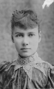 black and white photo of Nellie Bly