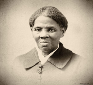 photographic portrait of famed abolitionist and political activist Harriet Tubman.