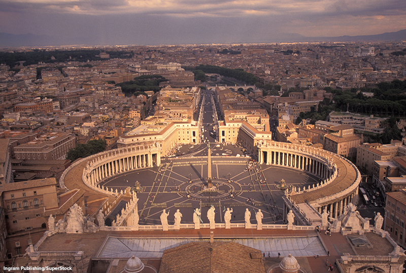 St. Peters Square in The Vatican, Rome, Italy