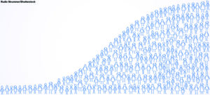 a graphic representing population growth