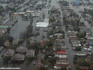 Aerial View of Flooded Neigborhoods, New Orleans, Louisiana, USA