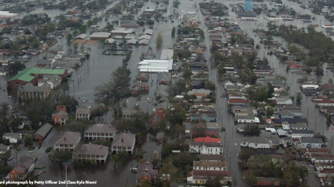 Aerial View of Flooded Neigborhoods, New Orleans, Louisiana, USA Aerial View of Flooded Neigborhoods, New Orleans, Louisiana, USA
