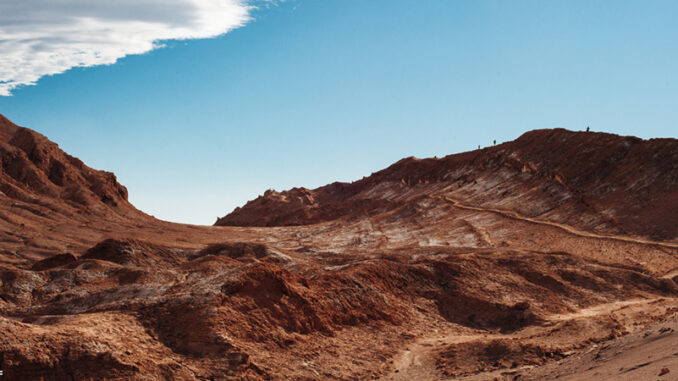 Extreme terrain of the Moon valley in Atacama desert at San Pedro de Atacama, Chile. Extreme terrain of the Moon valley in Atacama desert at San Pedro de Atacama, Chile