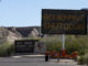 Roadside sign warning of a government shutdown.