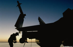 An F/A-18 Hornet military jet