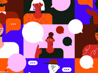 Diverse people talk. Expressing opinion, communication. Face avatars set. Group. Team call. Abstract