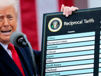President Trump announces tariff plan in April 2025.
