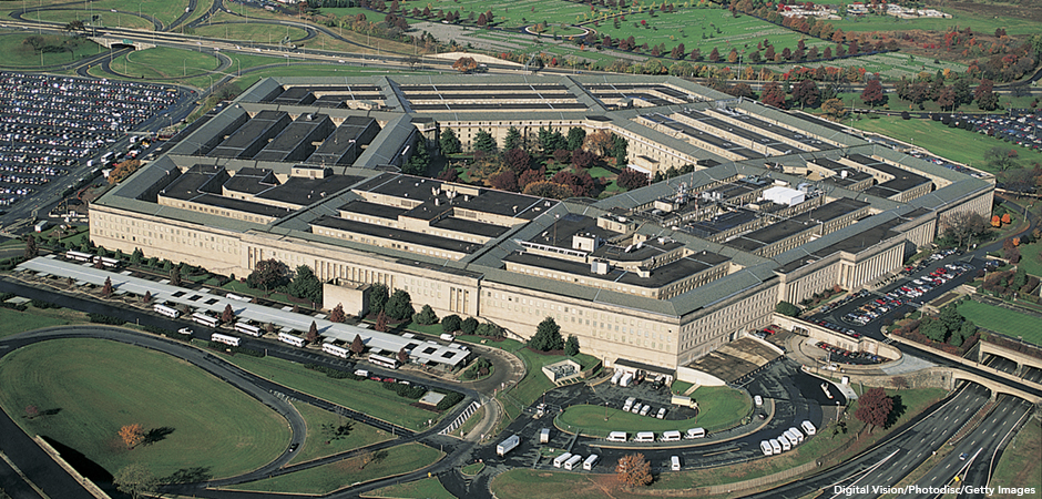 aerial view of the Pentagon