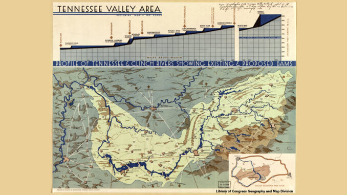 Tennessee Valley Area: pictorial map / prepared by Division of Information, Tennessee Valley Authority.