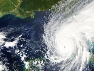 Hurricane Ian heading towards the coast of Florida in September 2022