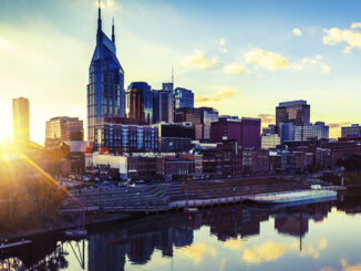Nashville Skyline at Sunset